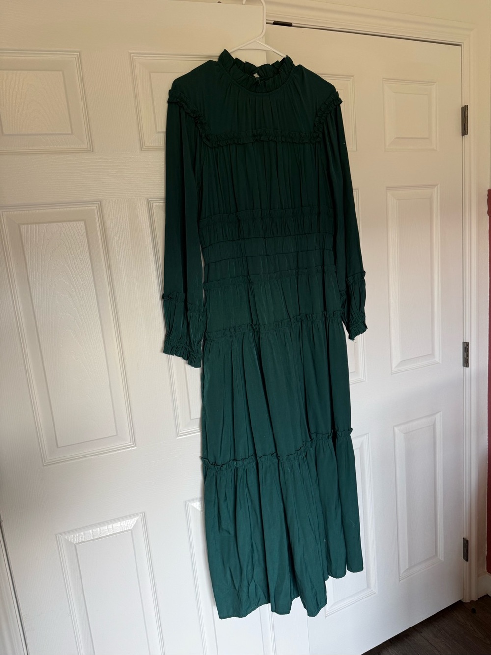 Ivy City Co Emerald Tiered Long Sleeve Maxi Dress